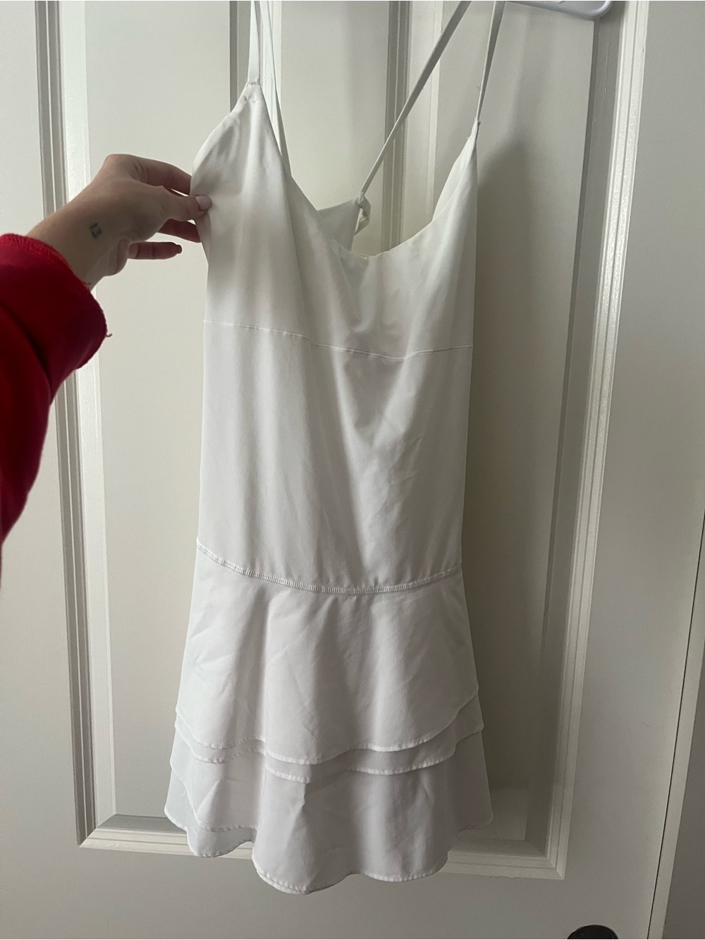 Offline by Aerie White Spaghetti Strap Athletic Romper